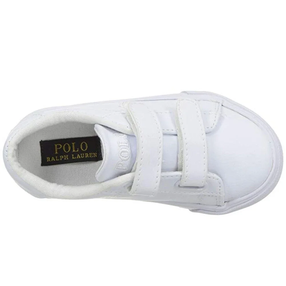 Polo Ralph Lauren Easten EZ Toddler 8 White Faux Leather Lifestyle Shoes TZP312